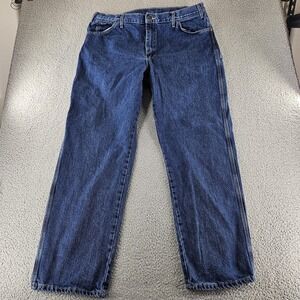 Dickies Jeans Mens 38x32 Blue Carpenter Workwear Utility Pockets Cotton Workwear
